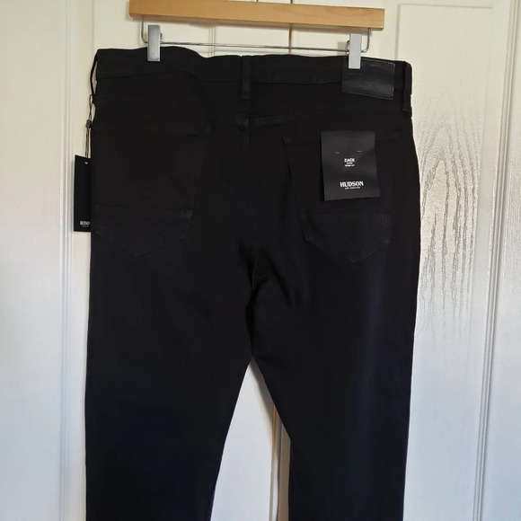 Hudson jeans Size 36 Color: black rinse Style:M402zdrc zack Skinny Fit - Picture 4 of 11